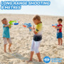 Aischens 2pcs Pistolet à Eau pour Enfants, Pistolet à Eau Puissant 600ML x 2, Longue Portée de 8 Mètres, Jouet d’Eau pour Piscin