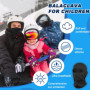SEFIRST 3 Pcs Cagoule Enfants, Masque de Ski, Cagoule Moto Balaclava Hiver Tour de Cou Enfants Coupe, Protection UV, Charpe de C