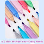 Keratobleem 12 PCS Mini Surligneur, 12 Couleurs Assorties, Marqueurs Paste, Esthétiques de Highlighters pour Mettre en Évidence 