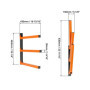 QWORK® 2 Pièces Support mural, support rangement de garage, chargeable jusqu'à 100 kg, pliable, pour échelle, vélos, planche