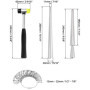 QWORK® 4 pièces jauge Anneaux Outil de Bague, Mesure Bague Doigt, maillet en Caoutchouc, Outil de Fabrication de bagues