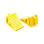 QWORK® 2 Pièces Cale De Roue Plastique, Cales De Remorque, Adaptées Aux Remorques De Caravane, Jaune