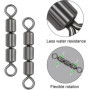 Sonlpe 15PCS High Speed 3 Roller Rotator, Connecteur de Roulement de 14 mm de Long, Connecteur de Pêche Pivotant, Connecteur de 
