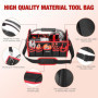 Hatriel Sac à Outils Professionnel, Sacoche Outils Grand, Caisse à Outil Vide Étanche, Sac à Outils avec Bandoulière Réglable et