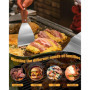 Kureny Set de spatules à Barbecue en Acier Inoxydable,spatule plancha,avec Un Grand Retourneur de Grillades et Un Écraseur à Bur