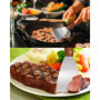 Kureny Set de spatules à Barbecue en Acier Inoxydable,spatule plancha,avec Un Grand Retourneur de Grillades et Un Écraseur à Bur