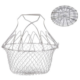 Xrten Panier à Frire, Panier a Salade Tamis Cuisine Inoxydable Fry Extensible Chef Panier Cuisine