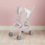 Olivia's Little World Station de Nurserie 3pcs Lit Bebe Chaise Haute et Poussette Rose Gris