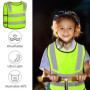 Vegena 8 Pcs Gilet de Sécurité pour Enfants, 360° Visibilité à Gilet Réfléchissante pour 3-12 Ans Enfants, Gilet Jaune Réfléchis