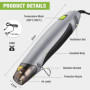 WORKPRO Décapeur Thermique Professionnel 200W/400W, Pistolet à Air Chaud 300/500℃, Température Réglable, Échauffement Rapide de 