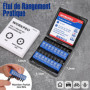 WORKPRO Jeu de 16 Embouts Torx en Acier S2 Magnétiques 25mm avec Boîte de Rangement