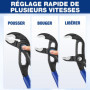 WORKPRO Pince Multiprise Réglable Serrage Rapide 127 mm, Pince à Pompe à Eau en Cr-V, pour Réparations Domestiques, Industrielle