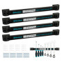 DURATECH 4x Barre Magnétique pour Outils, Barre Aimantée Puissant Accroche Murale Outils, Porte Outils Mural Magnetique pour Mai