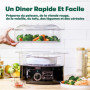 BELLA Cuiseur vapeur à 2 étages avec paniers empilables et base amovible pour une cuisson simultanée rapide - Fonction d’arrêt a