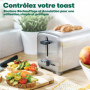 BELLA Grille-pain 2 tranches avec fentes extra-larges et tiroir ramasse-miettes amovible, 6 réglages de dorage, fonctions d’arrê