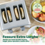 BELLA Grille-pain 4 tranches avec fentes extra-larges et tiroir ramasse-miettes amovible, 6 réglages de dorage, fonctions d’arrê