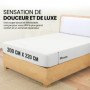 Utopia Bedding Drap Housse - Blanc, 200 x 220 cm - Coupes de 35 cm pour Matelas épais - Microfibre brossée