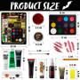 Spooktacular Creations 25 PCS 12 Couleurs Halloween Famille Kits de Maquillage Effets Spéciaux, Peinture Visage Corps, Facile On