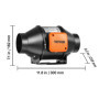 VEVOR Ventilateur d'Extraction 100 mm Extracteur d'Air Conduit 348 m³/h 21 W Régulateur Température Humidité Silencieux Moteur É