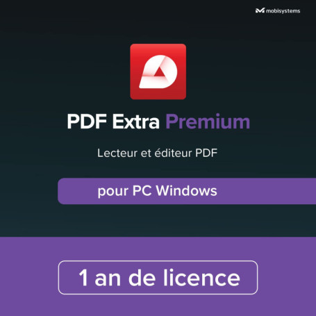 PDF Extra Premium – Éditeur PDF professionnel – Modifier, Protéger, Annoter, Remplisser et Signer des PDF pour 1 PC Windows / Li