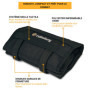 Odinsberg Sac à Outils Moto Enroulable - Outils NON inclus - Sacoche avec 56 élastiques, poche, système MOLLE et double fermetur