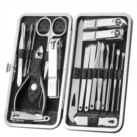 Queta Ensemble de Coupe-ongles en Acier inoxydable, Kit de Manucure et Pédicure Professionnel, Ciseaux à Ongles Set de Soins du 
