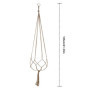 4PCS Suspension Macramé pour Plante, Corde de Coton Plante Cintre, Tissés à la Main Porte Pot de Fleurs pour Maison Bureau Balco