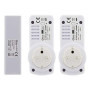 Zenitech - Lot de 2 prises 10A 2P+T télécommandées avec télécommande - Blanc