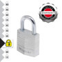 Master Lock 9120EURTCC Lot de 2 Cadenas à Clé en Aluminium Massif, Gris, 2 x 3,4 x 1,4 cm
