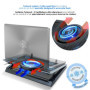 EMPIRE GAMING - Turboost Aluminium Refroidisseur a air PC Ordinateur Portable Gamer - 5 Ventilateurs - Support 12 à 17 Pouces - 