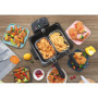 SENYA Friteuse électrique cuve amovible inox 5L, grande capacité, 3 paniers amovibles, 2000W, Family Fryer, SYCK-DF009, Argent