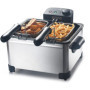 SENYA Friteuse électrique cuve amovible inox 5L, grande capacité, 3 paniers amovibles, 2000W, Family Fryer, SYCK-DF009, Argent