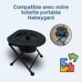 Pot de chambre adulte avec couvercle hygiénique HABEYGARD® | Portable et pratique pour la nuit, idéal pour camping ou maison, co