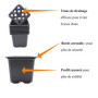 Verdonia 70 Godets Plastique 8cm pour Semis, Repiquage, Bouturage Réutilisables et Résistants - Pots Pratiques avec Trous de Dra