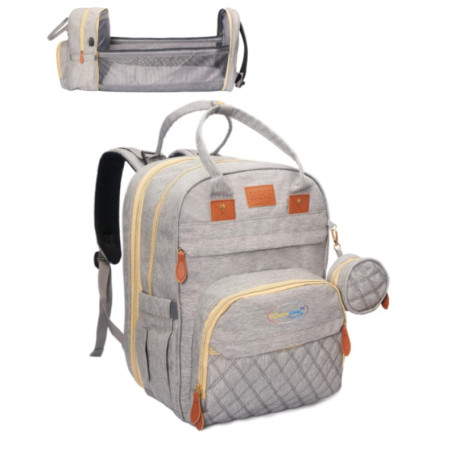 Sourire d'éveil, Sac a dos a langer pour bébé, lit pour bébé portable, Matelas a langer, grande capacité, multifonction, multipo