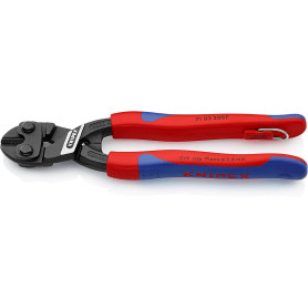 Knipex CoBolt® Coupe-boulons compact noire atramentisée, avec gaines bi-matière minces, avec œillet de fixation intégré pour fix