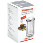 Westmark Sucrier Doseur, Capacité : 300 ml, Verre/Acier Inoxydable, New York, Argent/Transparent, 65202260
