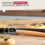 Fackelmann Fouet pour pâtes, focaccia et pâte - Fouet pour pâtes aérées - Fouet danois avec manche ergonomique en bois de hêtre 