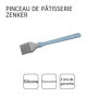Zenker 43921 Pinceau en silicone, pinceau de cuisine, pinceau à pâtisserie, Plastique, Silicone, Bleu, Gris, 25 x 5 cm