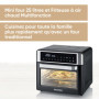 SEVERIN Mini-Four et Friteuse à Air chaud 12 en 1, Four posable 25 L, Mini four Grande capacité Multifonction 2 200 W avec Ecran