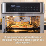 SEVERIN Mini-Four et Friteuse à Air chaud 12 en 1, Four posable 25 L, Mini four Grande capacité Multifonction 2 200 W avec Ecran