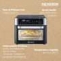 SEVERIN Mini-Four et Friteuse à Air chaud 12 en 1, Four posable 25 L, Mini four Grande capacité Multifonction 2 200 W avec Ecran