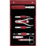 ZWILLING Manucure kit (7 pièces, Set de pédicure, Set de trousse de voyage, Soins des ongles, Cuir véritable), Acier inoxydable 