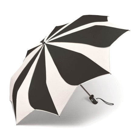 Pierre Cardin Parapluie de poche automatique - Motif tournesol - Noir et blanc - Édition noir et blanc, noir/blanc