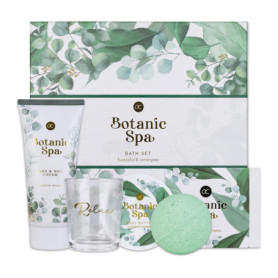 accentra Coffret cadeau 5 pièces BOTANIC SPA pour femmes - coffret de bain avec bougie parfumée, savon, crème pour les mains, be