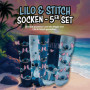 United Labels Disney Lilo & Stitch Lot de 5 paires de chaussettes pour femme Bleu 38-43, bleu, 38-43