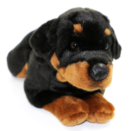 Uni-Toys - Rottweiler, couché – 45 cm (longueur) – Chien en peluche, animal de compagnie – Doudou