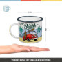 Nostalgic-Art Tasse rétro en émail, Bulli T1 – Beach – Idée de cadeau pour le bus VW, Mug de camping, Design vintage, 360 ml