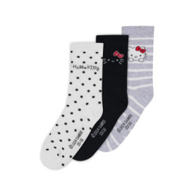 ONOMATO! Hello Kitty Lot de 3 paires de chaussettes antidérapantes pour femme 39-42, chaussettes, 39-42