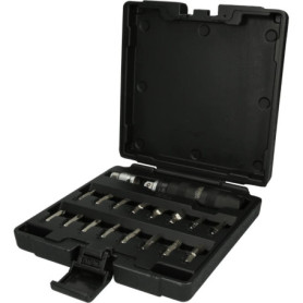 KS TOOLS 515.1000 Coffret de tournevis à frapper avec embouts, 18 pièces Noir